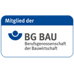 Signet Mitgliedsbetrieb der BG BAU